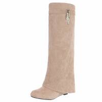 Damen High-Heel Stiefel - kheki