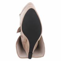 Damen High-Heel Stiefel - kheki