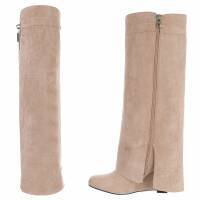 Damen High-Heel Stiefel - kheki