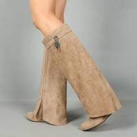 Damen High-Heel Stiefel - kheki