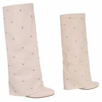 Damen High-Heel Stiefel - beige