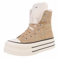 Damen High-Sneakers - khaki