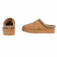 Damen Pantoletten - camel