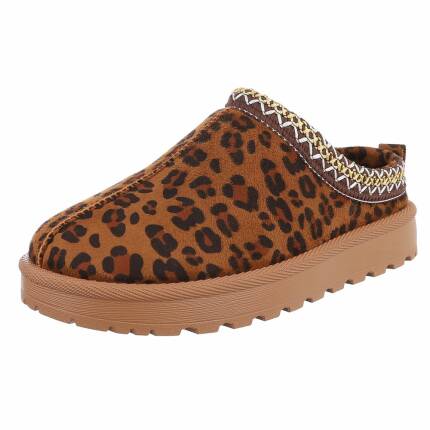 Damen Pantoletten - leopard