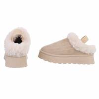 Damen Pantoletten - beige