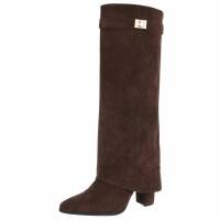 Damen High-Heel Stiefel - brownsuede