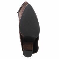 Damen High-Heel Stiefel - brownsuede