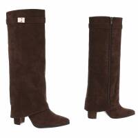Damen High-Heel Stiefel - brownsuede