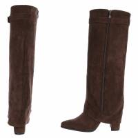 Damen High-Heel Stiefel - brownsuede