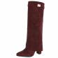 Damen High-Heel Stiefel - winesuede