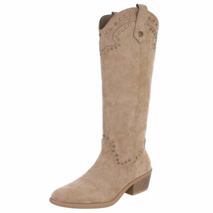 Damen Western- & Bikerboots - khakisuede