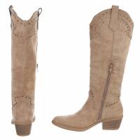 Damen Western- & Bikerboots - khakisuede