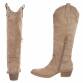 Damen Western- & Bikerboots - khakisuede