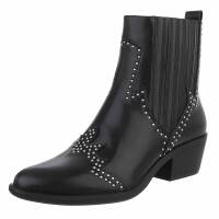 Damen Western- & Bikerboots - blackpu