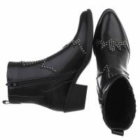 Damen Western- & Bikerboots - blackpu
