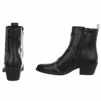 Damen Western- & Bikerboots - blackpu