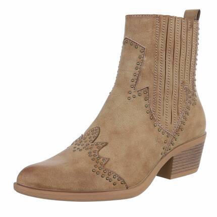Damen Western- & Bikerboots - khakipu