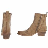 Damen Western- & Bikerboots - khakipu