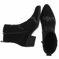 Damen Western- & Bikerboots - blacksuede