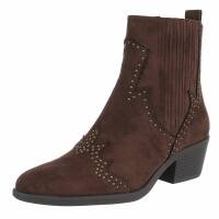 Damen Western- & Bikerboots - brownsuede