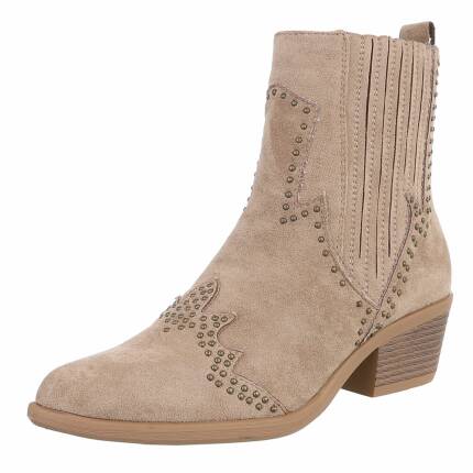 Damen Western- & Bikerboots - khakisuede