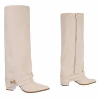 Damen High-Heel Stiefel - beigepu