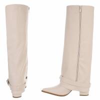 Damen High-Heel Stiefel - beigepu