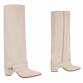Damen High-Heel Stiefel - beigepu