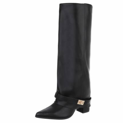 Damen High-Heel Stiefel - blackpu