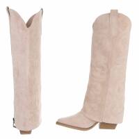 Damen Western- & Bikerboots - beige