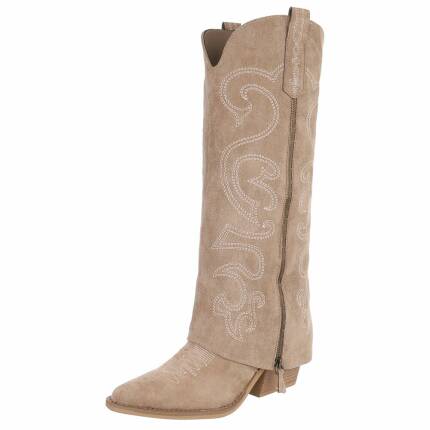 Damen Western- & Bikerboots - khaki