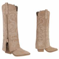 Damen Western- & Bikerboots - khaki