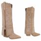 Damen Western- & Bikerboots - khaki