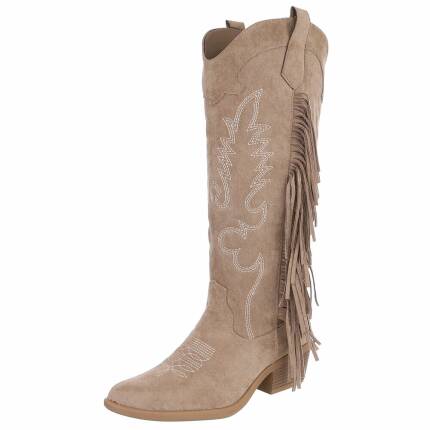 Damen Western- & Bikerboots - khaki
