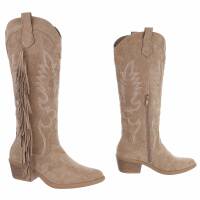 Damen Western- & Bikerboots - khaki