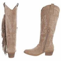 Damen Western- & Bikerboots - khaki
