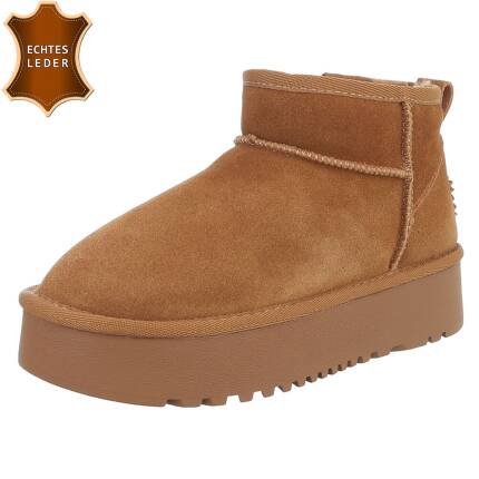 Damen Winterstiefeletten - camel