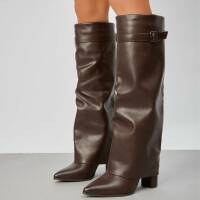 Damen High-Heel Stiefel - brown