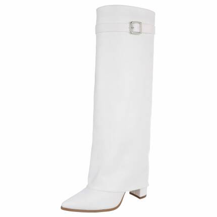 Damen High-Heel Stiefel - white