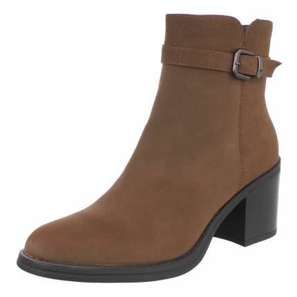 Damen High-Heel Stiefeletten - brown