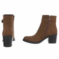 Damen High-Heel Stiefeletten - brown