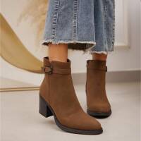 Damen High-Heel Stiefeletten - brown