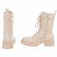 Damen Schnürstiefeletten - beige