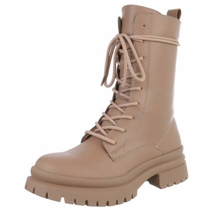 Damen Schnürstiefeletten - khaki