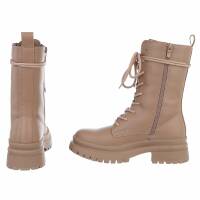Damen Schnürstiefeletten - khaki
