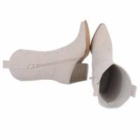 Damen Western- & Bikerboots - beige