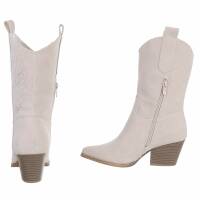 Damen Western- & Bikerboots - beige