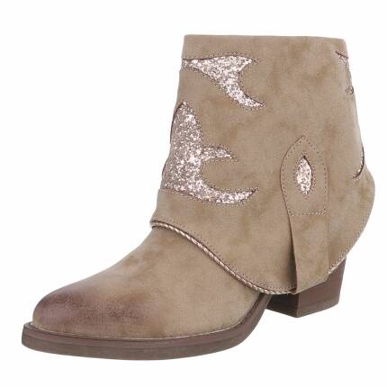 Damen Western- & Bikerboots - khaki