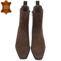 Damen Echtleder Western- & Bikerboots - khaki