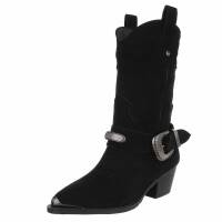 Damen Western- & Bikerboots - black